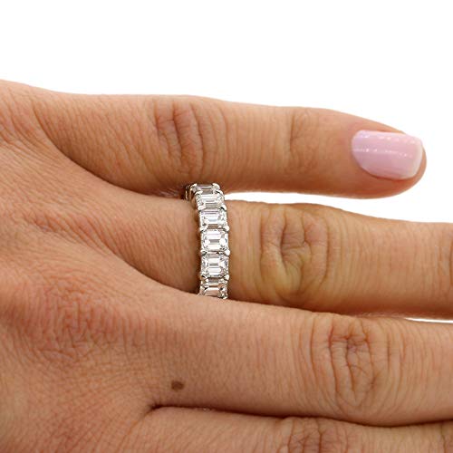5.00 ct Emerald Cut Diamond Eternity Wedding Band