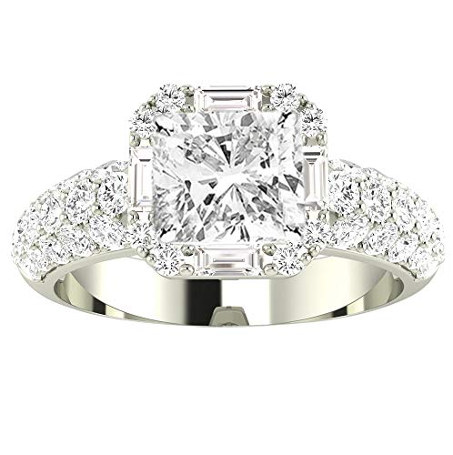 1.75 Carat Lab Grown Diamond Halo Engagement Ring