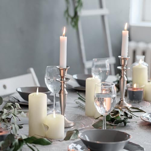 Ivory Pillar Candle Set for Weddings and Decor