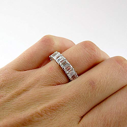 5.00 ct Emerald Cut Diamond Eternity Wedding Band