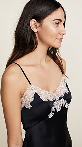 Silk Charmeuse Mini Slip Dress in Black Vintage