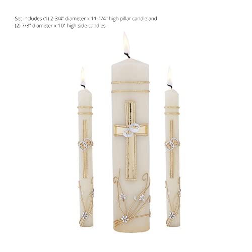 Elegant Wedding Unity Candle Set - 3 Pieces