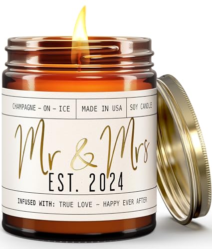 Mr & Mrs 2024 Candle - Unique Wedding Gifts