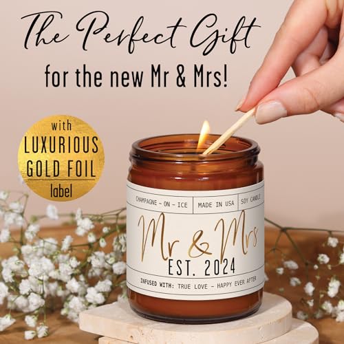 Mr & Mrs 2024 Candle - Unique Wedding Gifts
