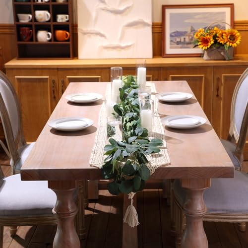 White Pillar Candles & Glass Vases Set for Weddings