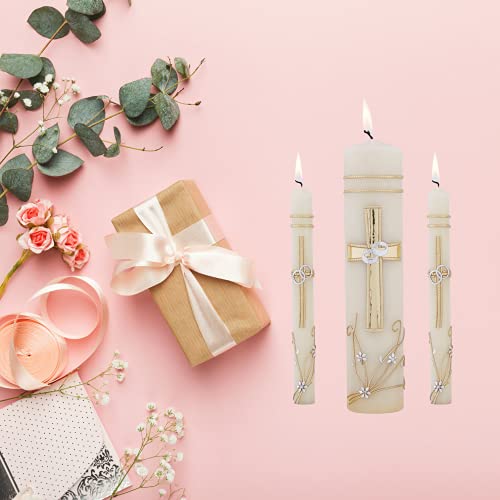 Elegant Wedding Unity Candle Set - 3 Pieces