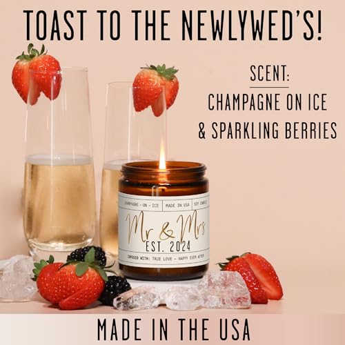 Mr & Mrs 2024 Candle - Unique Wedding Gifts