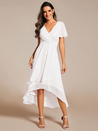 Stunning White A-Line Formal Wedding Dress, Size US18