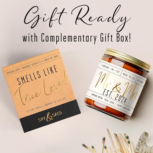 Mr & Mrs 2024 Candle - Unique Wedding Gifts