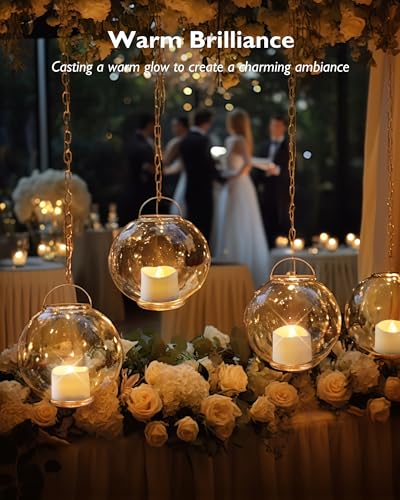 48-Pack Flameless Tea Light Candles for Weddings