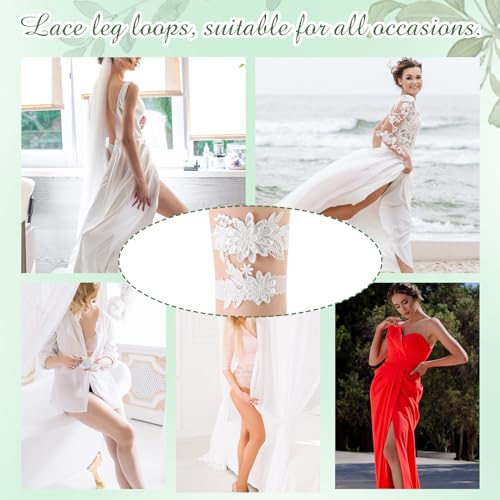 Bridal Lace Garter Set with Faux Pearls