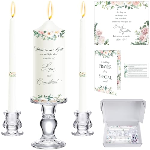Unity Wedding Candle Set with Glass Holders