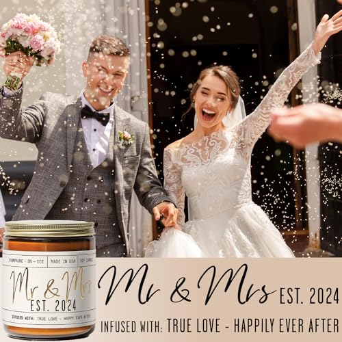 Mr & Mrs 2024 Candle - Unique Wedding Gifts