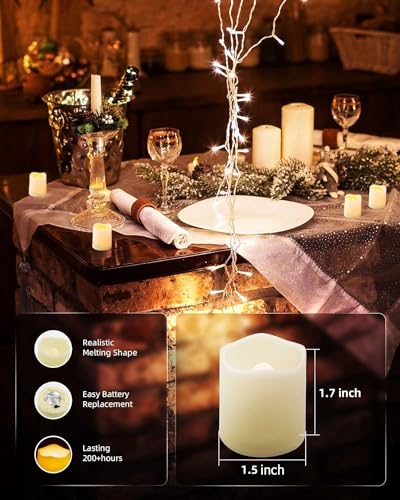 SHYMERY 24-Pack Flameless LED Votive Candles