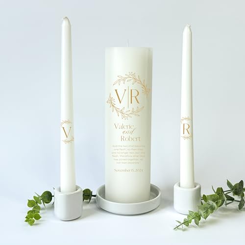 Personalized Unity Candles for Wedding Ceremonies