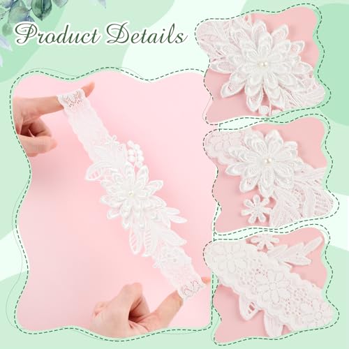 Bridal Lace Garter Set with Faux Pearls