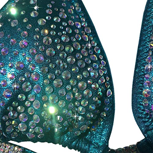 Teal Crystal Bikini for NPC Competitions