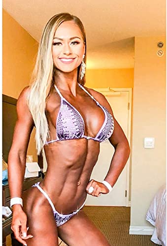 Lavender Rhinestone Bikini Competition Suit for NPC