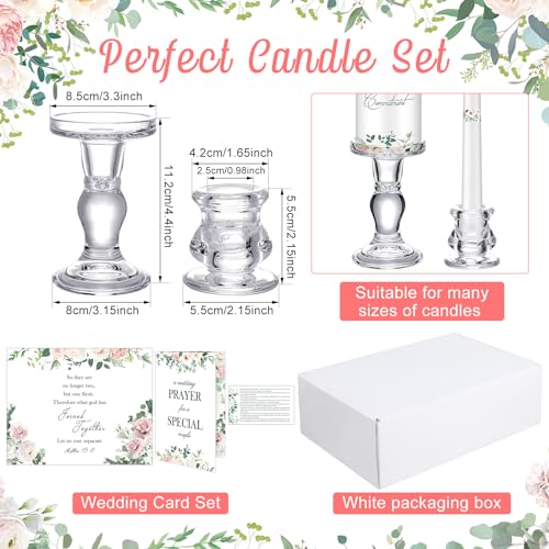 Unity Wedding Candle Set with Glass Holders
