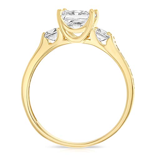 Ioka 14K Yellow Gold 1.5 Ct. CZ Engagement Ring
