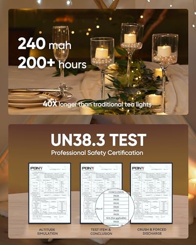 48-Pack Flameless Tea Light Candles for Weddings