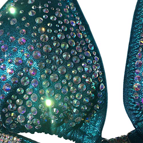 Teal Crystal Bikini for NPC Competitions