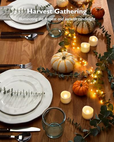 48-Pack Flameless Tea Light Candles for Weddings