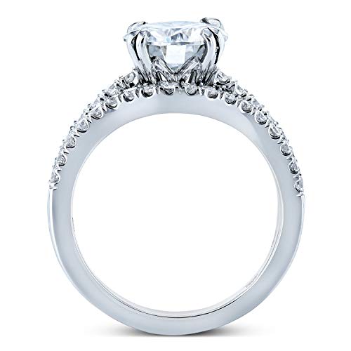 Kobelli Forever One Moissanite and Lab Grown Diamond Wedding Ring Set