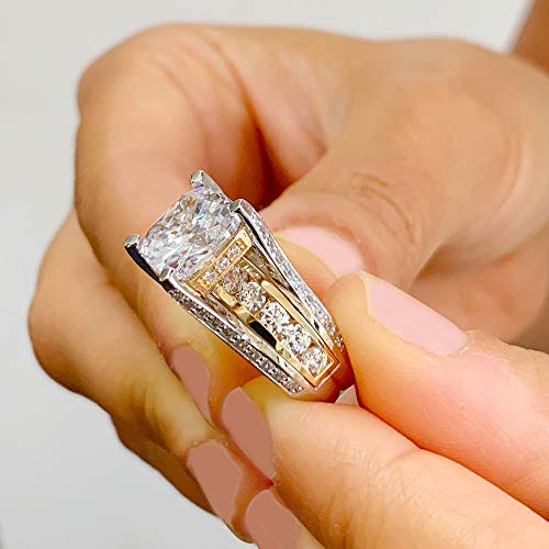 Stunning 14K Gold Simulated Diamond Bridal Wedding Set