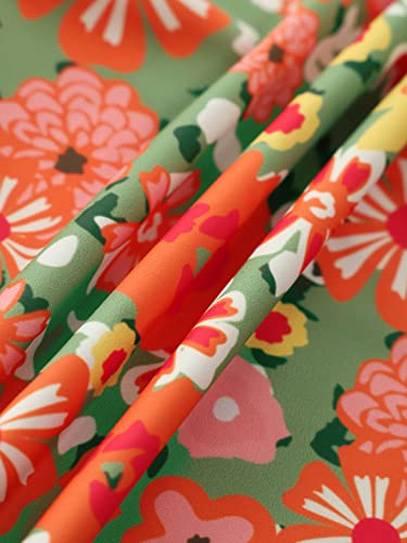 Floral Push-Up One Piece Swimsuit in Orange