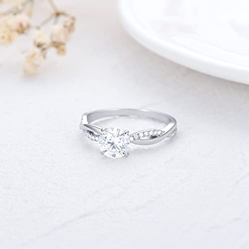 1.16ctw Moissanite Engagement Ring - 18K Solid Gold