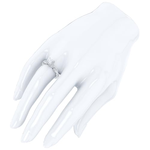 Theland 14k White Gold Petite Vine Moissanite Ring