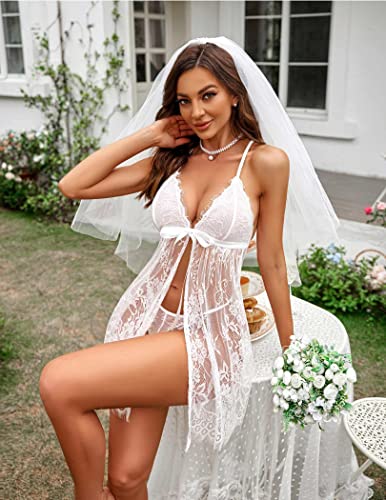 Avidlove Lace Babydoll Chemise for Weddings