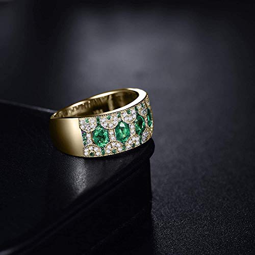 14k Gold Natural Gemstone Engagement Wedding Rings for Women