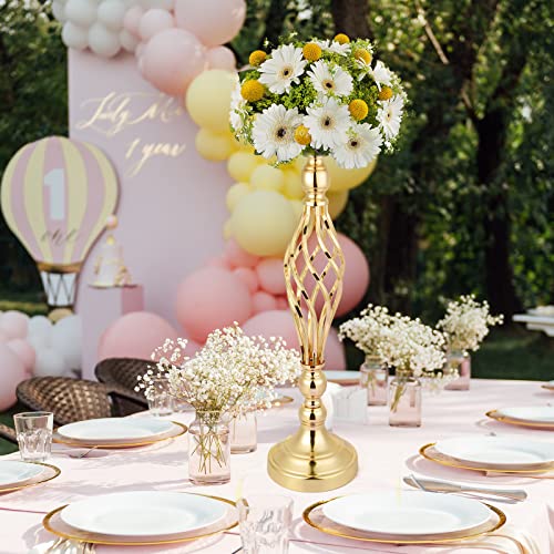 Gold Flower Stand Centerpiece for Wedding Table Decor