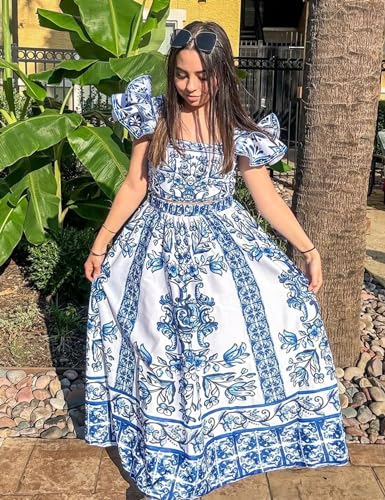 Majolica Print Ruffle Bikini and Skirt Set