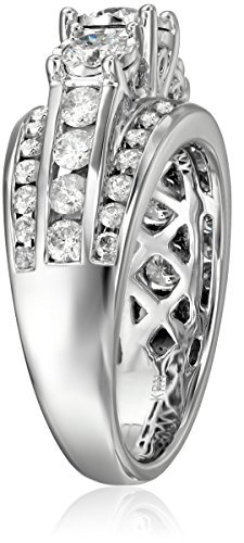 3-Stone Miracle Diamond Wedding Ring in White Gold