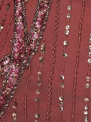 Adrianna Papell Plum Beaded Off The Shoulder Wedding Dress