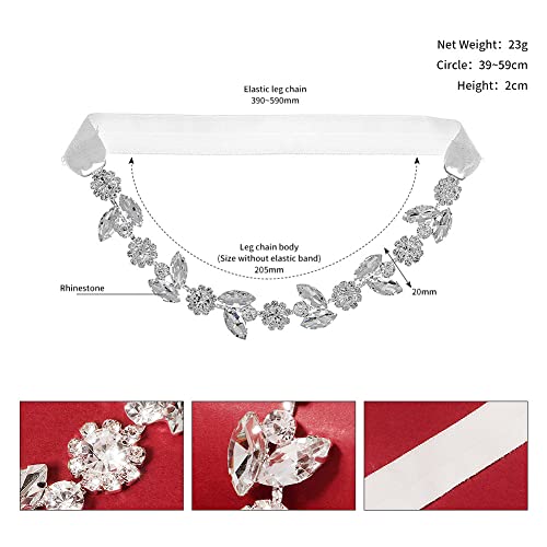 Elegant Bridal Garter with Bling Diamond-chain Design