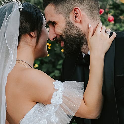 3-Stone Miracle Diamond Wedding Ring in White Gold