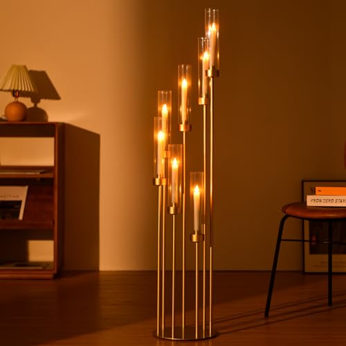 Gold Candelabra Centerpieces, 48 Inch Tall, 10 Sets