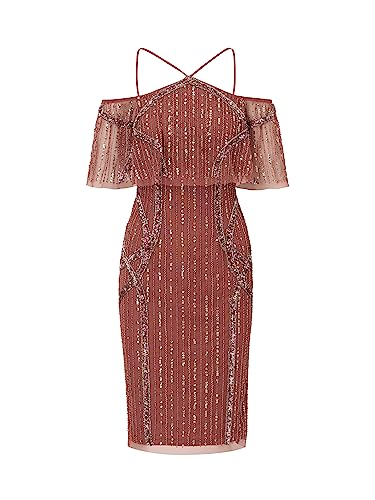 Adrianna Papell Plum Beaded Off The Shoulder Wedding Dress