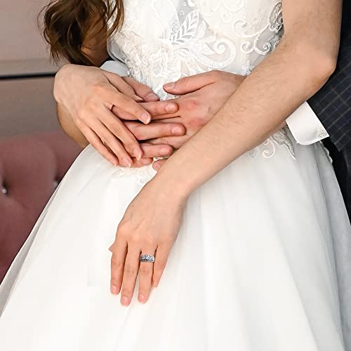 3-Stone Miracle Diamond Wedding Ring in White Gold