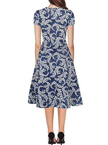 Floral Fit Flare Dress for Summer Wedding Party