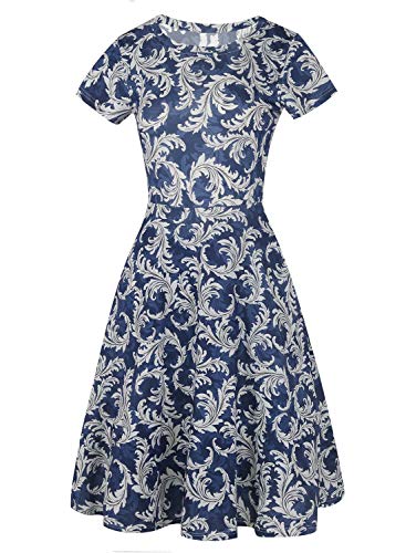 Floral Fit Flare Dress for Summer Wedding Party
