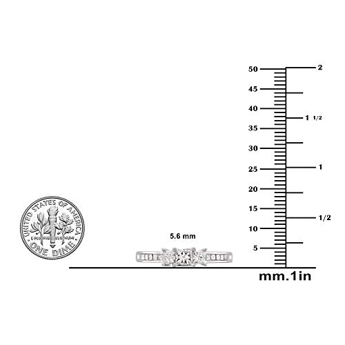 Princess-cut Diamond Bridal Ring 1.50 Carat White Gold