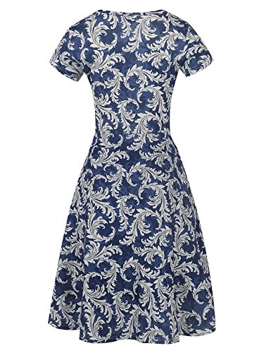 Floral Fit Flare Dress for Summer Wedding Party
