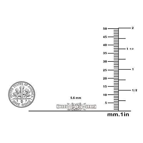 Princess-cut Diamond Bridal Ring 1.50 Carat White Gold