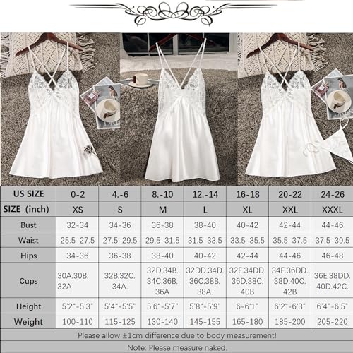 Avidlove Satin Lace Nightgown for Brides