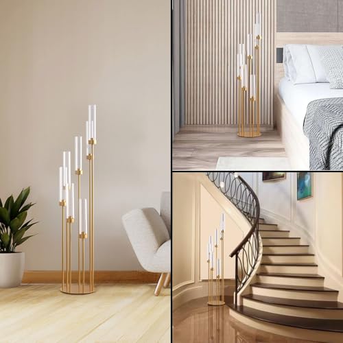 Gold Candelabra Centerpieces, 48 Inch Tall, 10 Sets